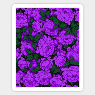 Purple Peonies Sticker